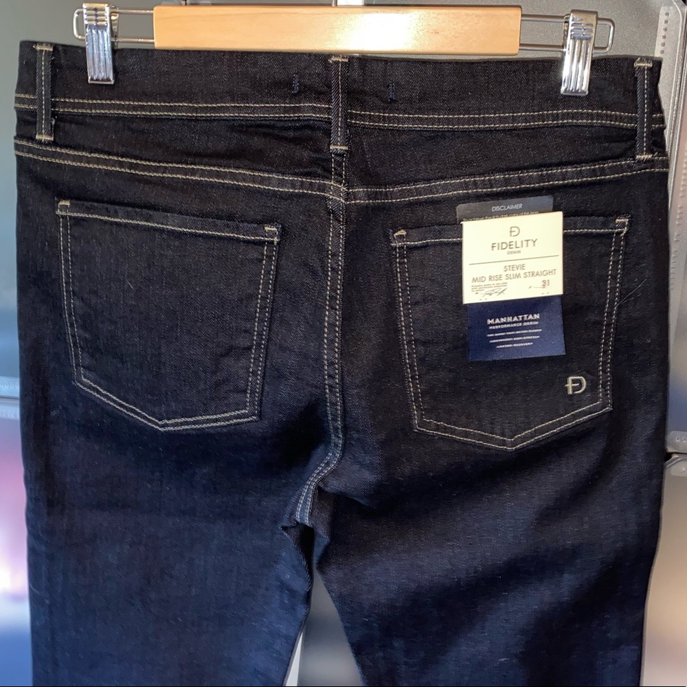 Fidelity Denim Stevie Mid Rise Slim Straight Westgate Wash Jeans Women’s Size 31 - Picture 6 of 9